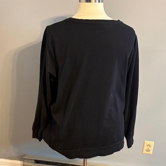 Lane Bryant size 26/28 Black crew sweatshirt with silver Studded Accents - Picture 4 of 4